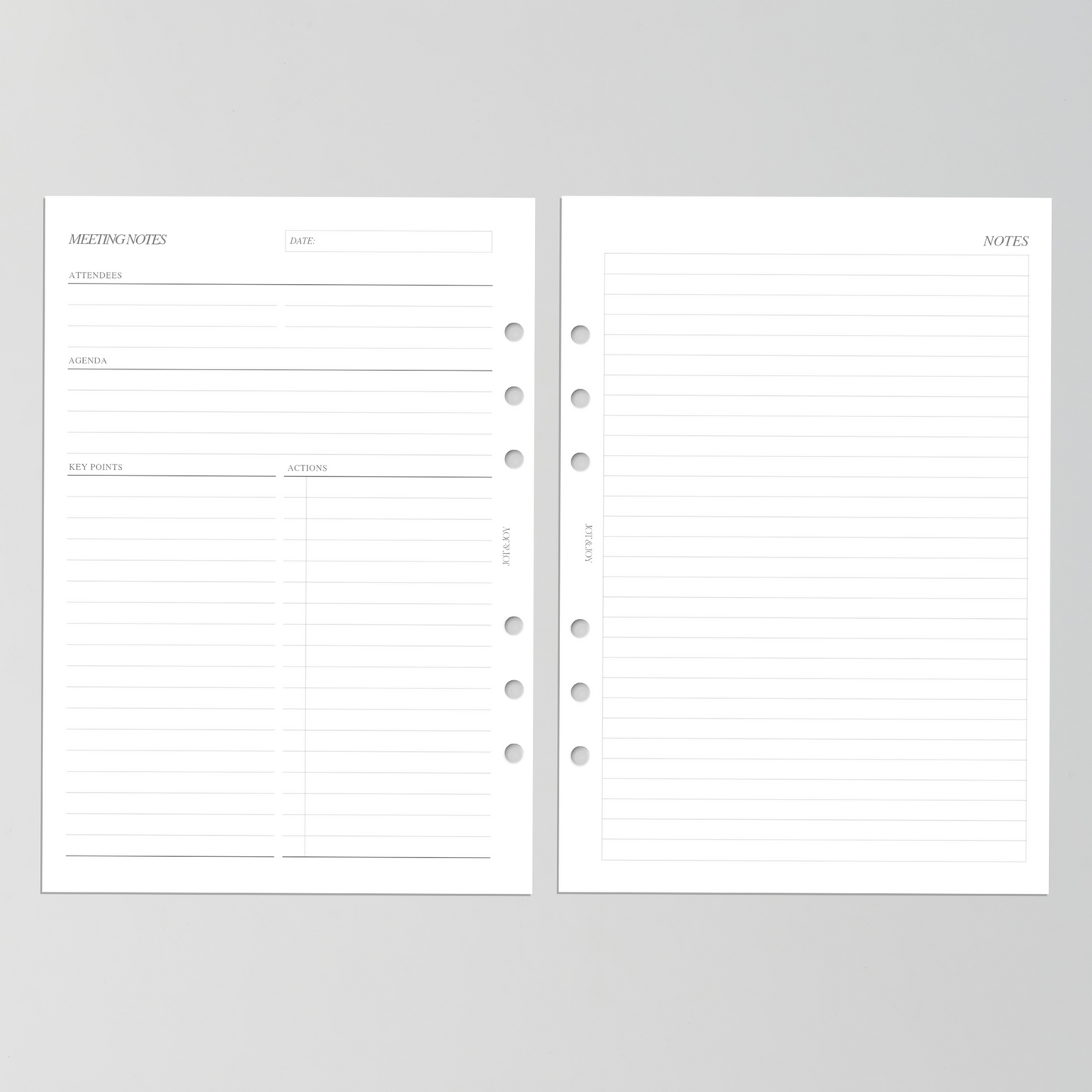 Meeting Notes on Two Pages | 30 Pages