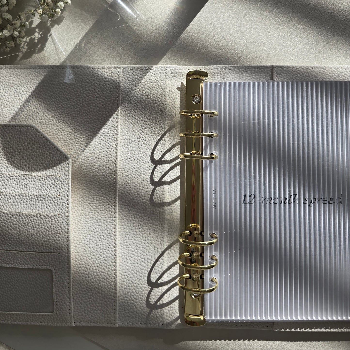 A5 Premium Pebbled Faux Leather Binder | Cloud