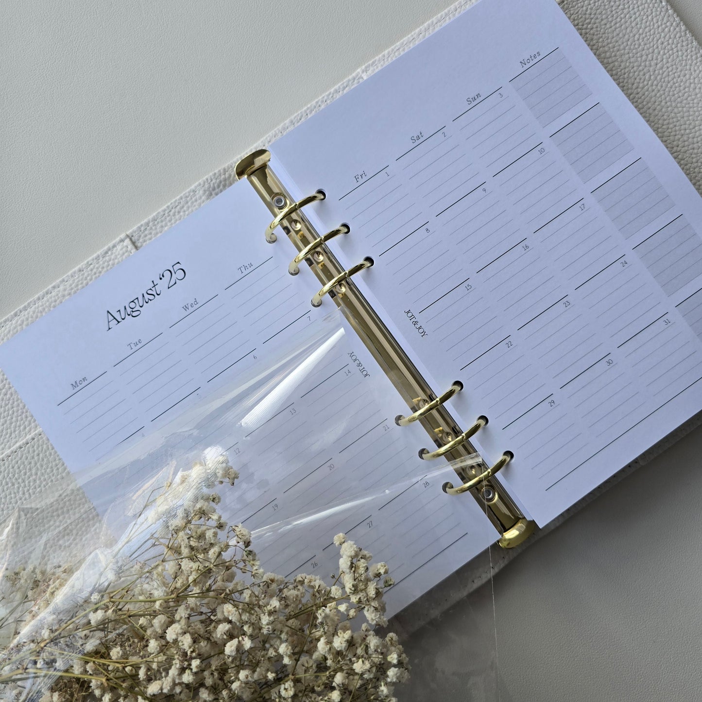 Teacher Planner 25-26 | with A5 Premium Pebbled Faux Leather Binder | choice of binder colour