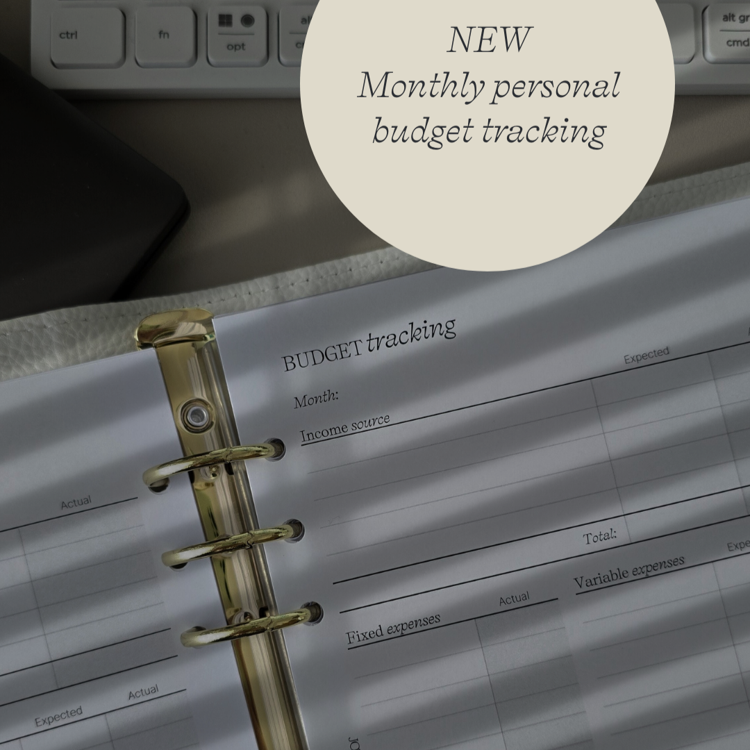 A5 "Monthly Budget Tracking" Insert