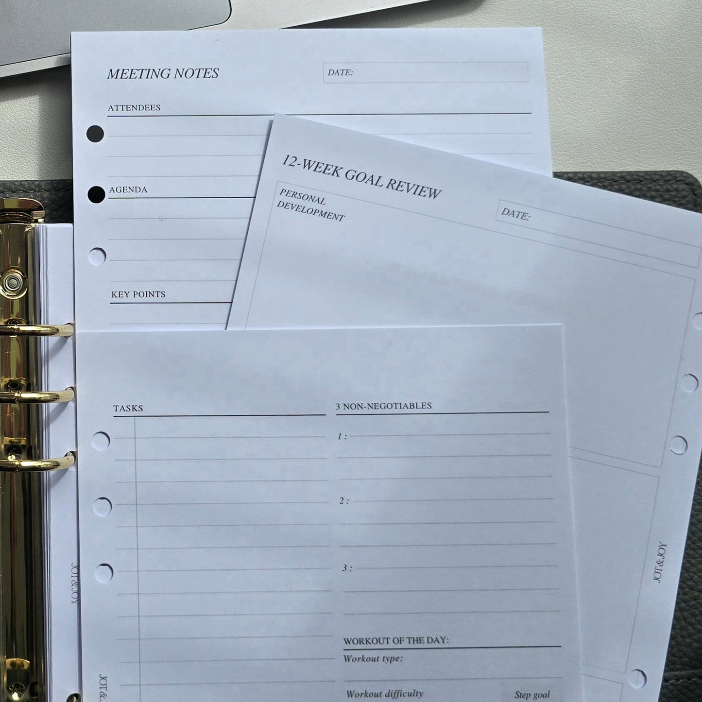 12-week goals and daily planner - 250 pages