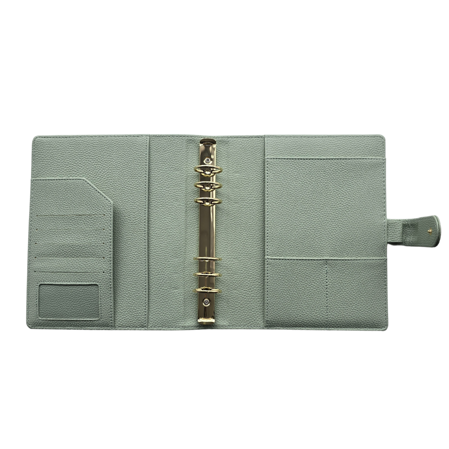 A5 Premium Pebbled Faux Leather Binder | Sage