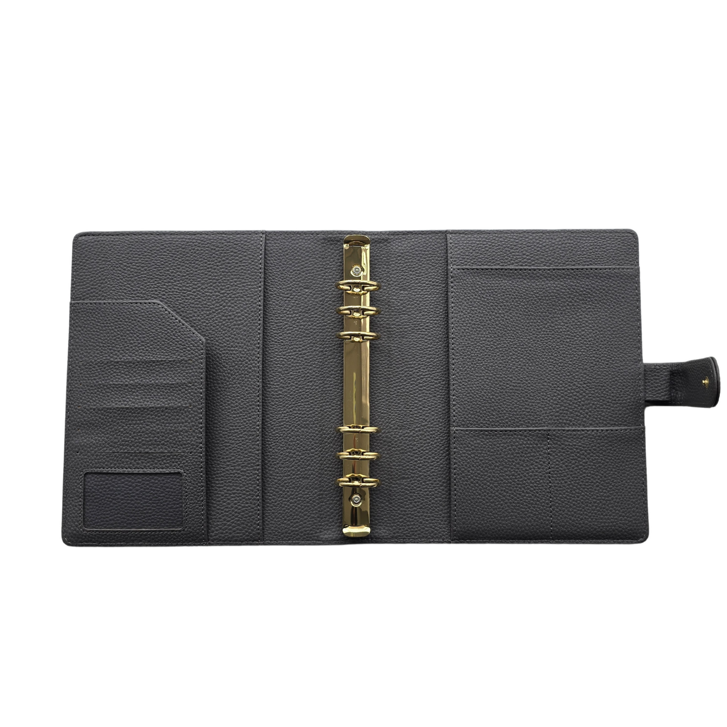 A5 Premium Pebbled Faux Leather Binder | Charcoal