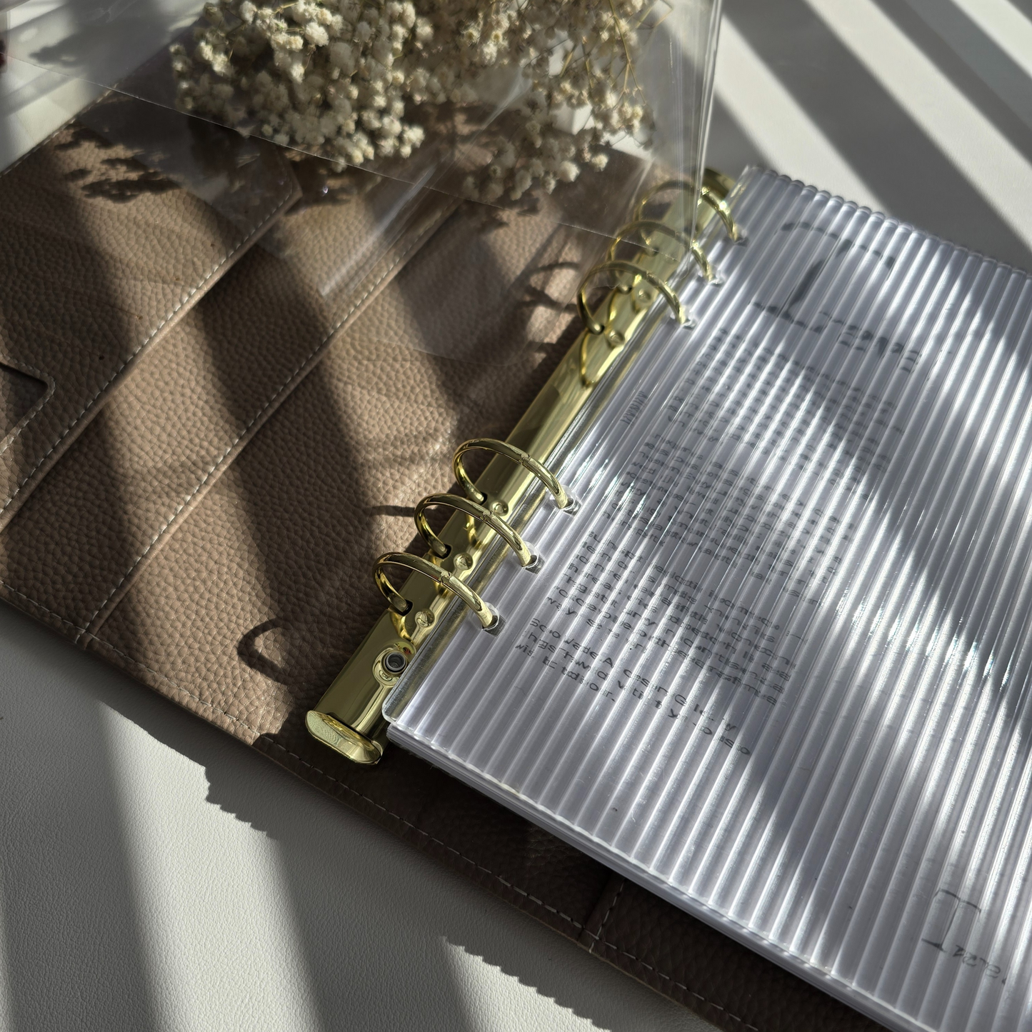 A5 Premium Pebbled Faux Leather Binder | Dune