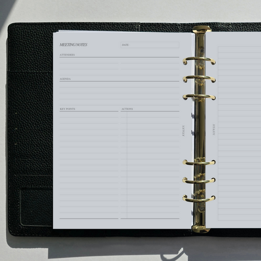 Meeting Notes on Two Pages | 30 Pages