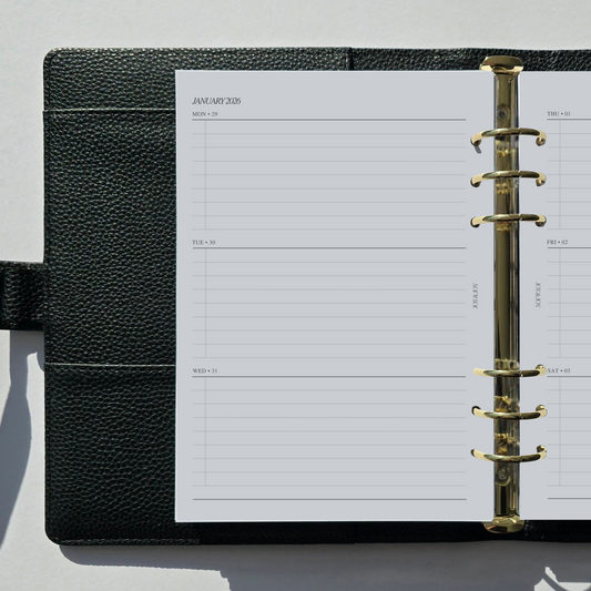 2026 Dated | Week on Two Pages | Horizontal 01 | January - December 2026