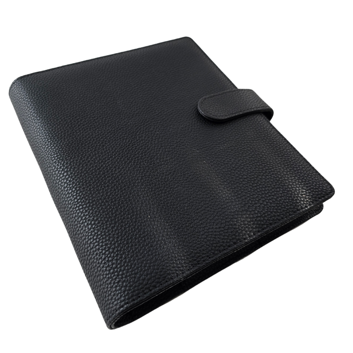 A5 Premium Pebbled Faux Leather Binder | Black