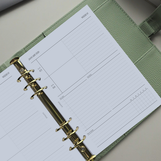 2026 Dated | Week on Two Pages with Tracker | Horizontal 02 | January - December 2026